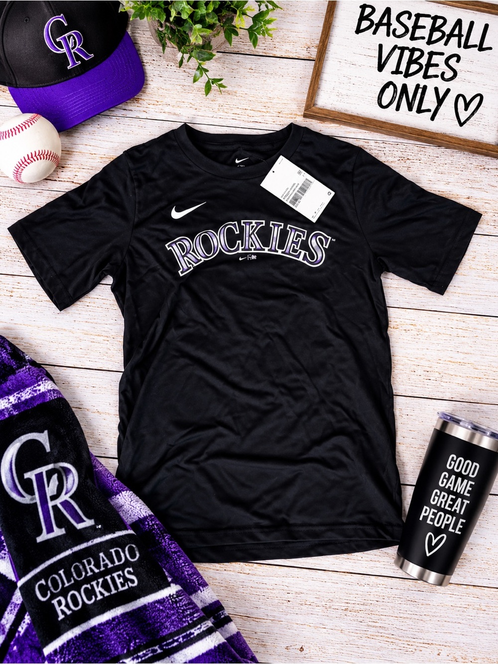 Nike Colorado Rockies Ryan McMahon #24 Youth M 10/12 Shirt NWT